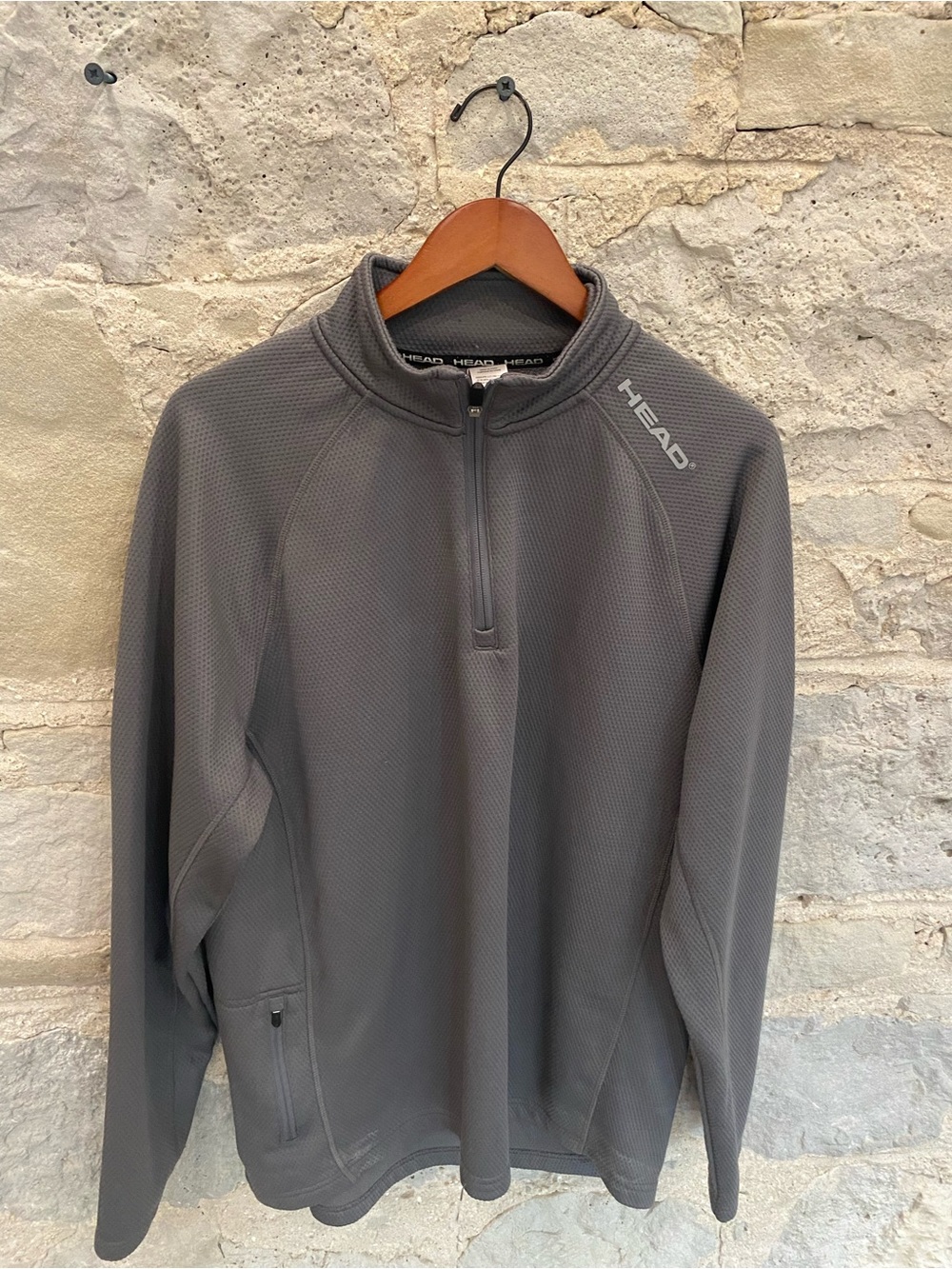 HEAD Men's Charcoal Gray Half-Zip Performance Jacket
